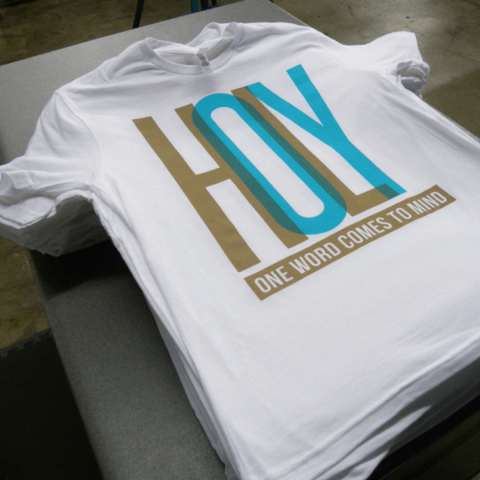 Holy 2 Color Screen Printed Shirt