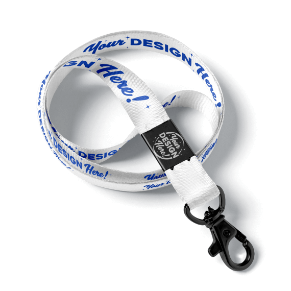 a colored version of a lanyard with a Hittn' Skins logo on it