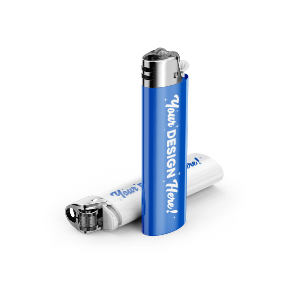 a colored version of lighters with a Hittn' Skins logo on it