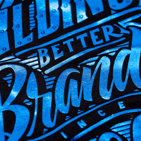 Metallic Ink print method offered at Hittn' Skins in Orlando, FL