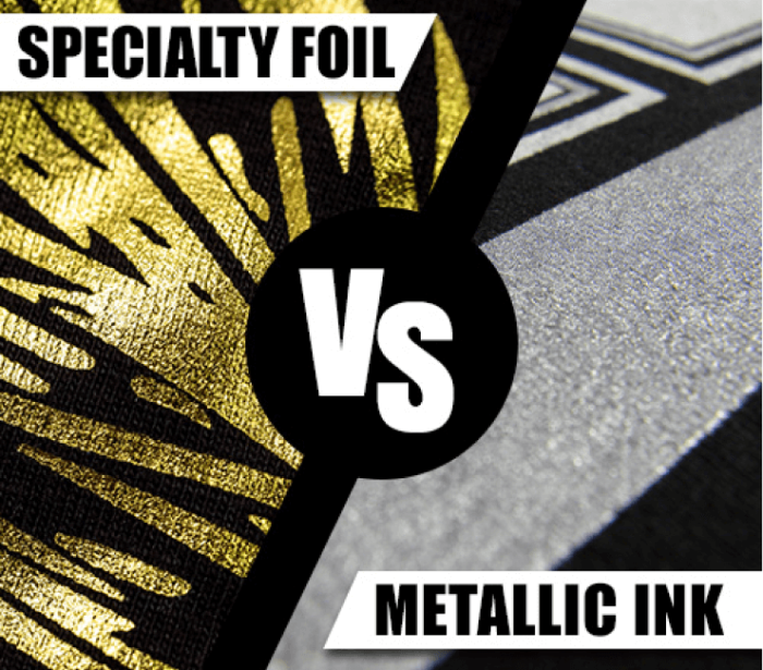 foil vs metallic